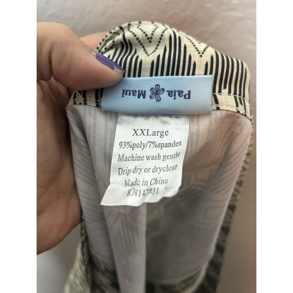 Ripskirt Hawaii Black‎ Tan Ikat Wrap Skirt Beach Pool Women's Size XXLarge - Picture 7 of 7